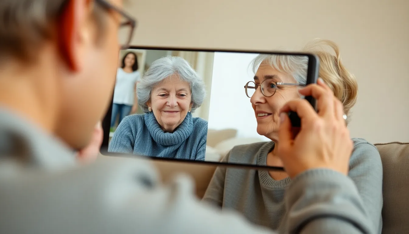 Daughter calling her mother